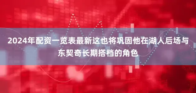 2024年配资一览表最新这也将巩固他在湖人后场与东契奇长期搭档的角色