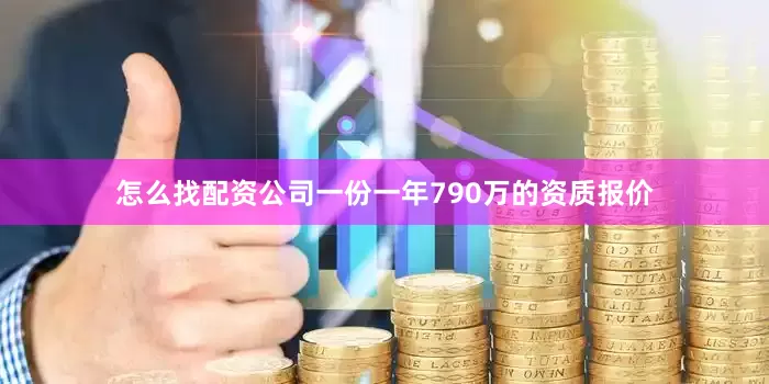 怎么找配资公司一份一年790万的资质报价